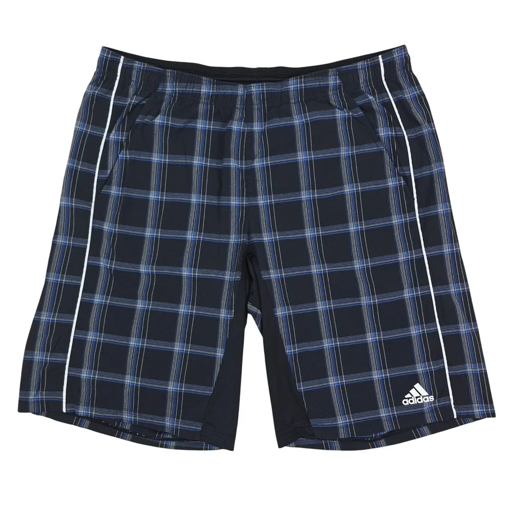 Adidas Climacool Plaid Athletic Shorts Mens Medium Black Blue Golf Summer